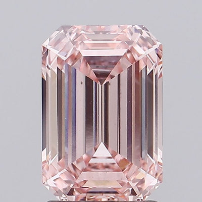 1.96 carat fancy intense pink emerald lab grown diamond VS2 clarity