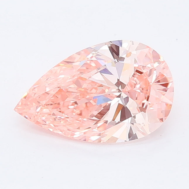 0.98 carat fancy pink pear lab grown diamond VVS2 clarity