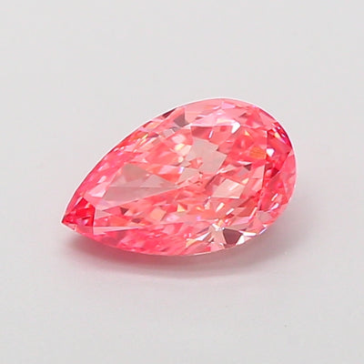 1.10 carat fancy vivid pink pear lab grown diamond VVS2 clarity