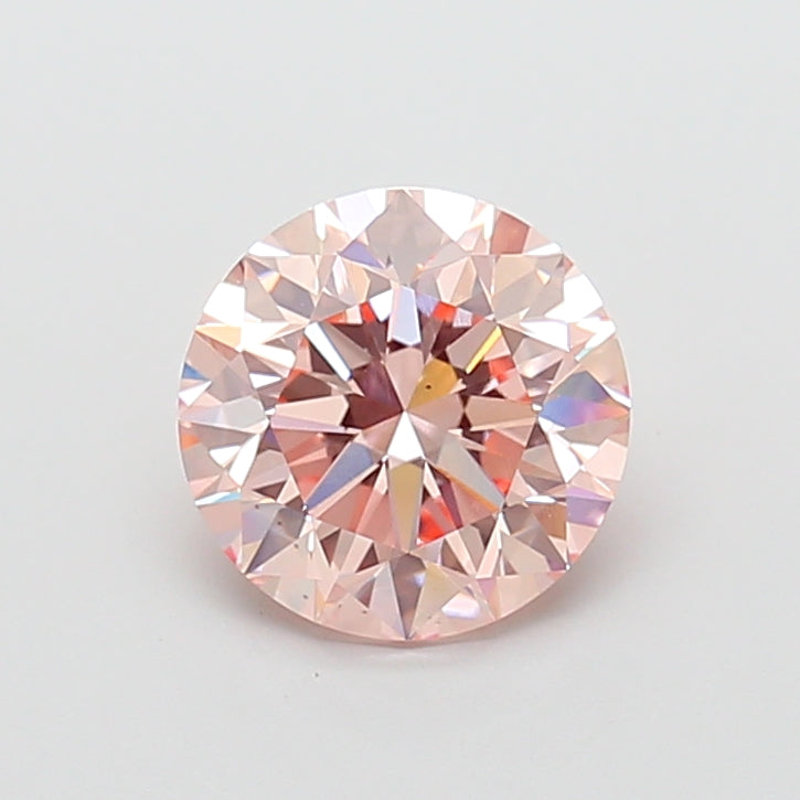 3.07 carat fancy intense pink round lab grown diamond VS1 clarity