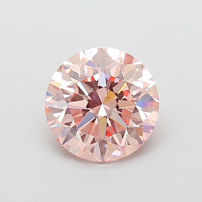 3.07 carat fancy intense pink round lab grown diamond VS1 clarity