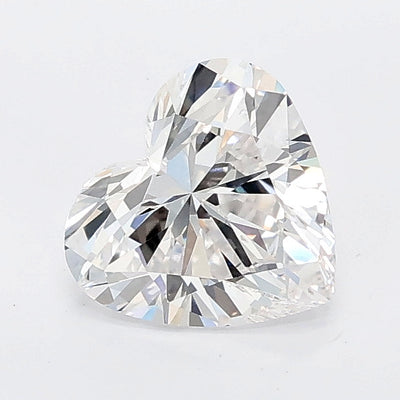 1.04 carat heart lab grown diamond E color VVS2 clarity