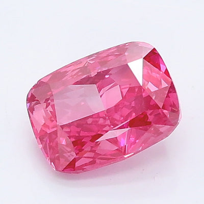 1.06 carat fancy vivid pink cushion lab grown diamond VS1 clarity