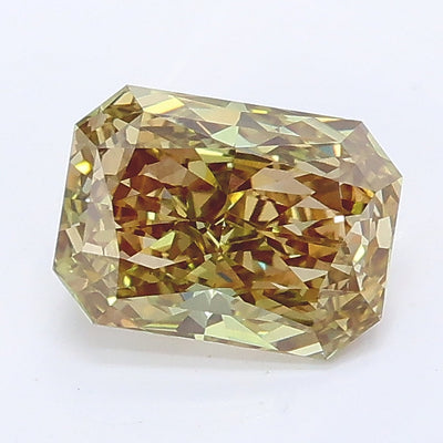 1.14 carat fancy intense green radiant lab grown diamond VS1 clarity