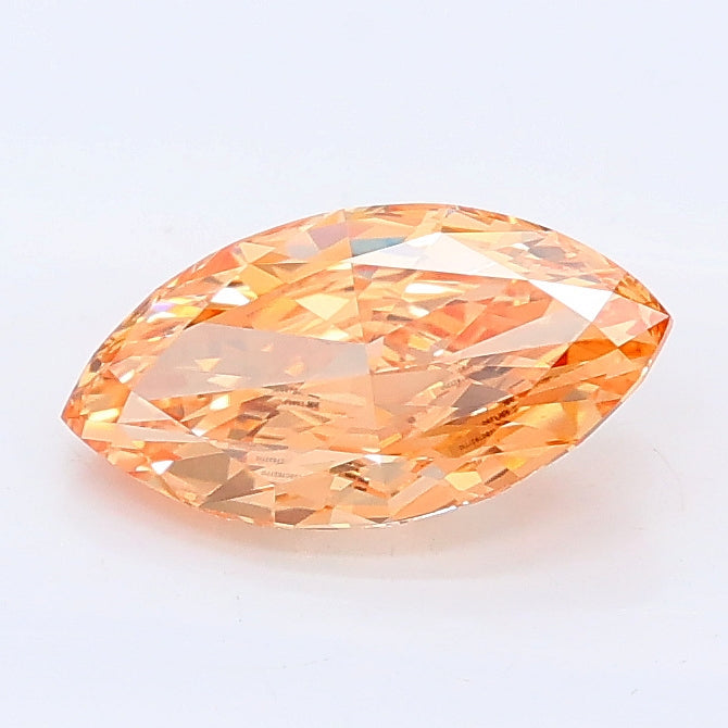 1.00 carat fancy intense yellow marquise lab grown diamond VS2 clarity