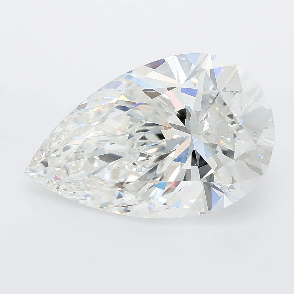4.07 carat pear lab grown diamond E color VS1 clarity