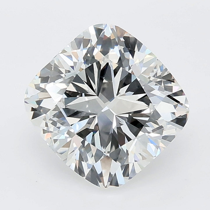 2.56 carat cushion lab grown diamond E color VVS2 clarity