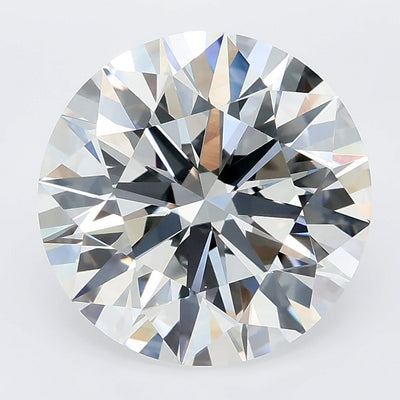 6.09 carat round lab grown diamond F color VVS2 clarity