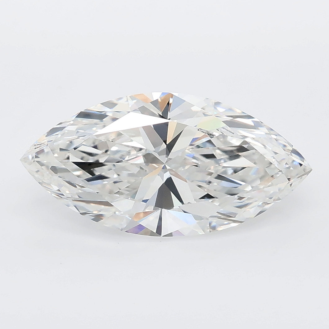 3.05 carat marquise lab grown diamond E color VS1 clarity