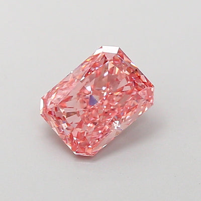 1.03 carat fancy vivid pink radiant lab grown diamond VS1 clarity