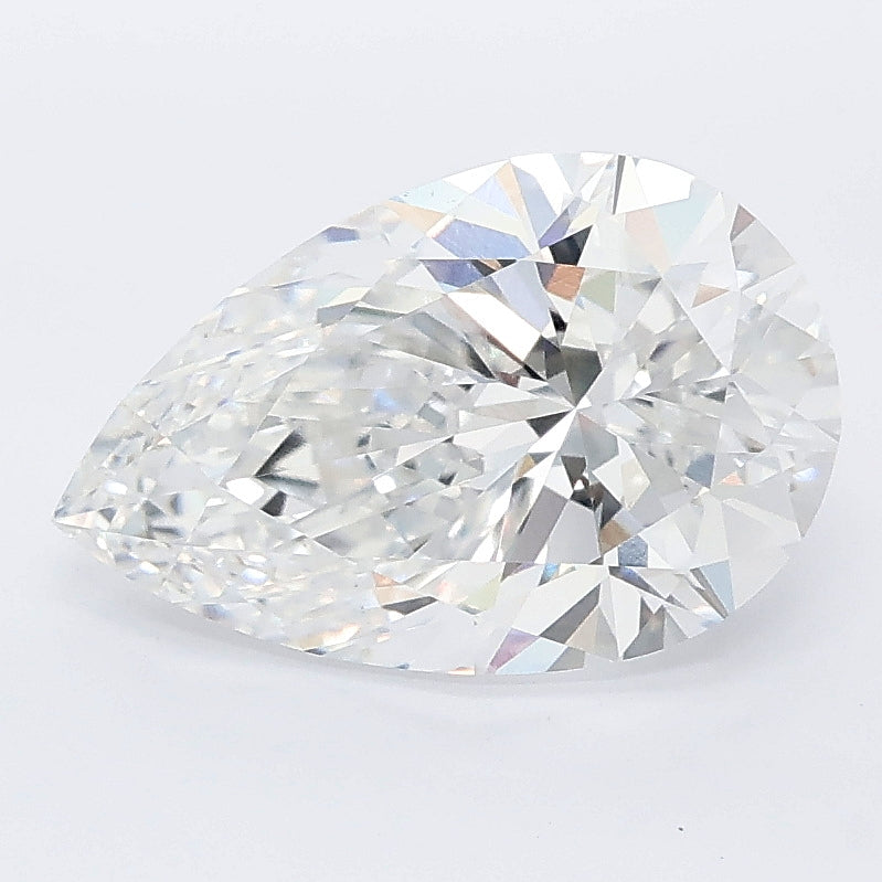 2.58 carat pear lab grown diamond E color VVS2 clarity