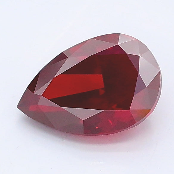 1.12 carat fancy deep red pear lab grown diamond VS1 clarity