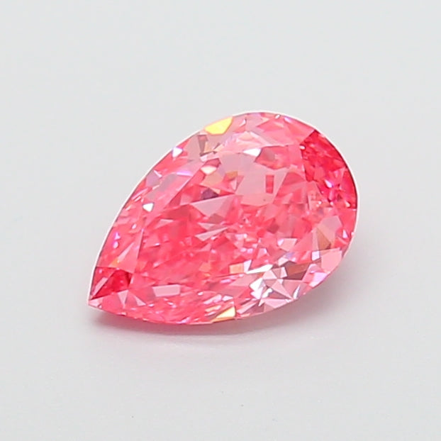1.52 carat fancy vivid pink pear lab grown diamond VVS2 clarity