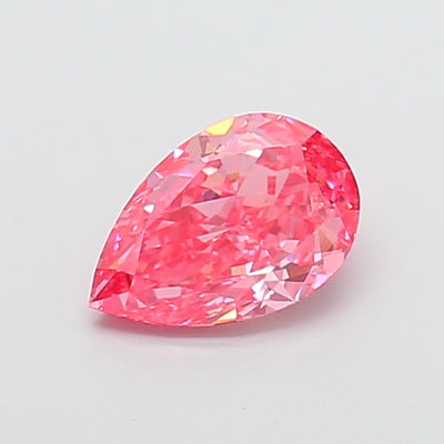 1.52 carat fancy vivid pink pear lab grown diamond VVS2 clarity
