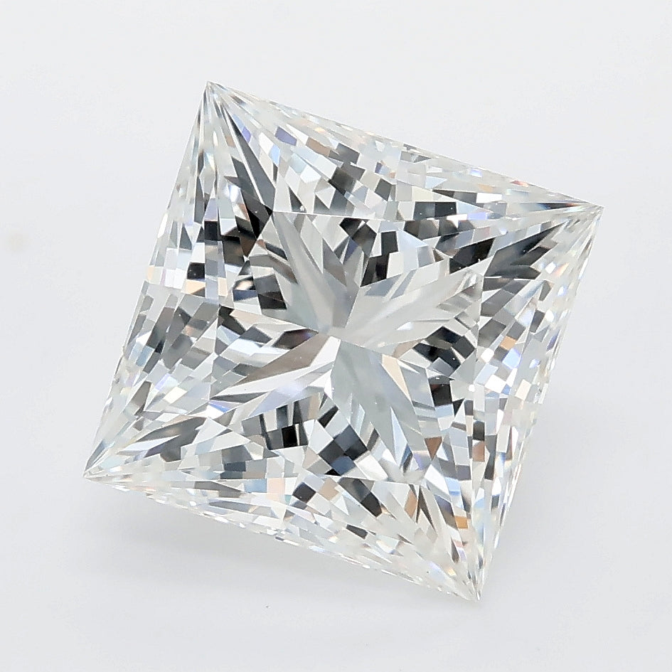 5.01 carat princess lab grown diamond E color VVS2 clarity