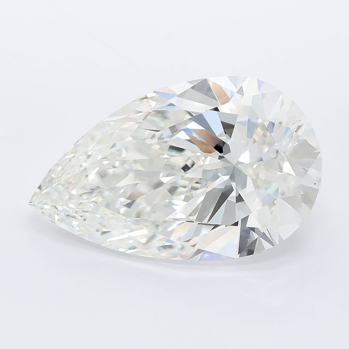 6.01 carat pear lab grown diamond F color VVS2 clarity