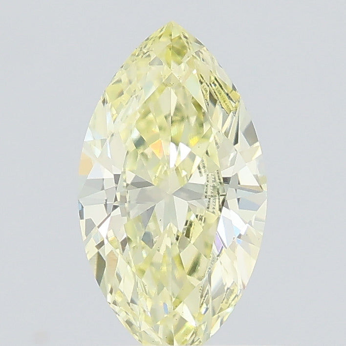 0.43 carat fancy light yellow marquise lab grown diamond VS1 clarity