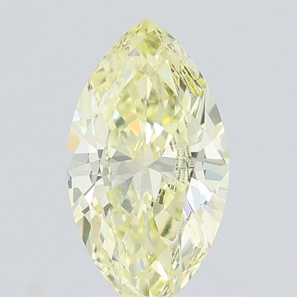 0.43 carat fancy light yellow marquise lab grown diamond VS1 clarity
