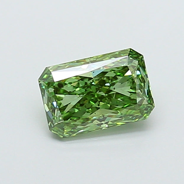 1.51 carat fancy vivid green cushion lab grown diamond VS1 clarity