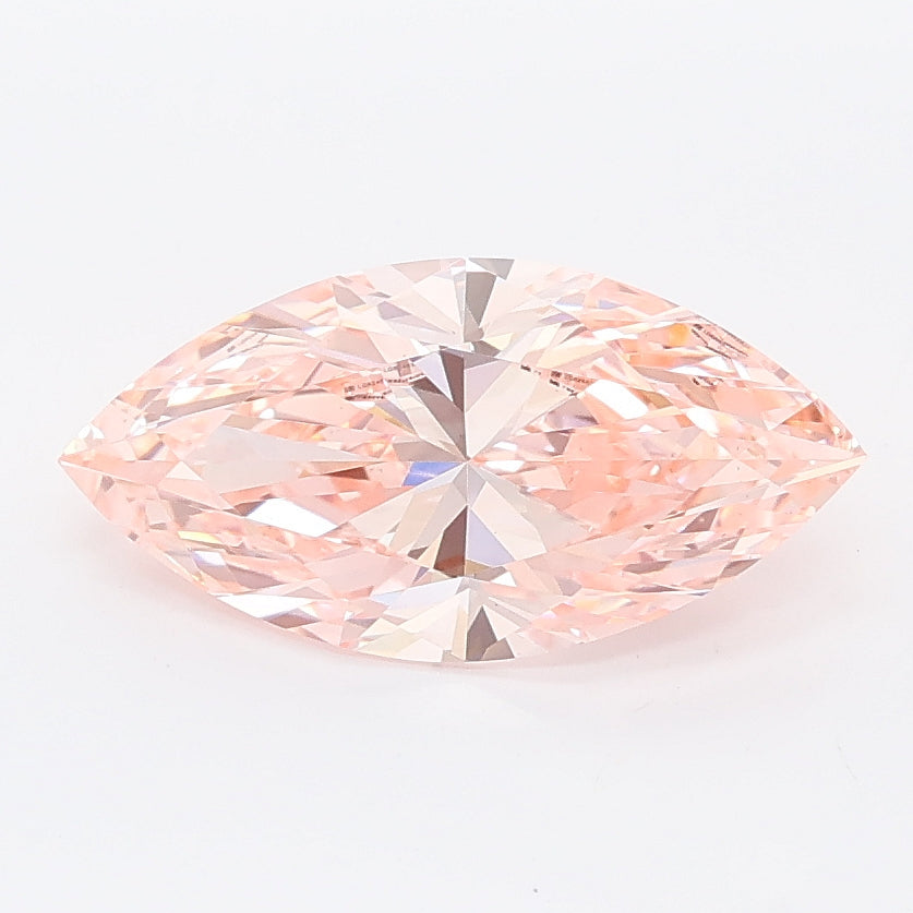 1.54 carat fancy pink marquise lab grown diamond VS1 clarity
