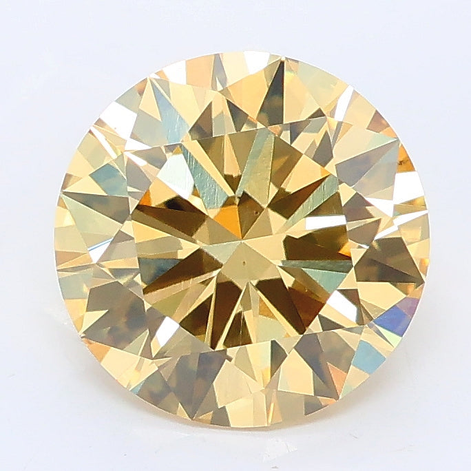 2.50 carat fancy intense yellow round lab grown diamond VS1 clarity