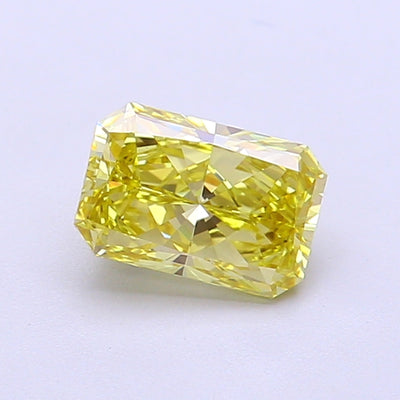0.99 carat fancy intense yellow radiant lab grown diamond VS1 clarity