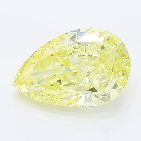 0.93 carat fancy intense yellow pear lab grown diamond VS2 clarity