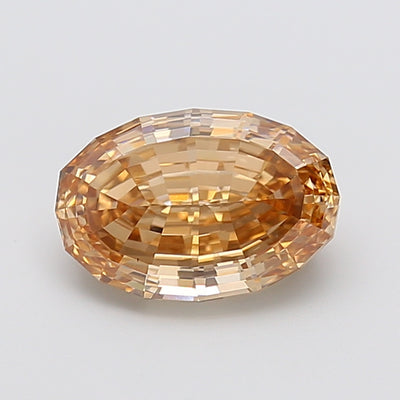 3.07 carat light brown oval lab grown diamond VVS2 clarity