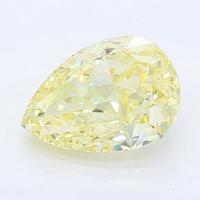 1.04 carat fancy light yellow pear lab grown diamond VVS2 clarity