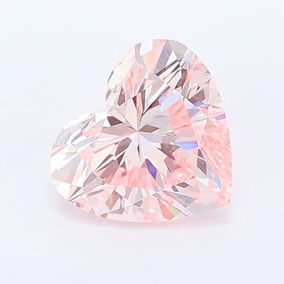 1.02 carat fancy pink heart lab grown diamond VVS2 clarity