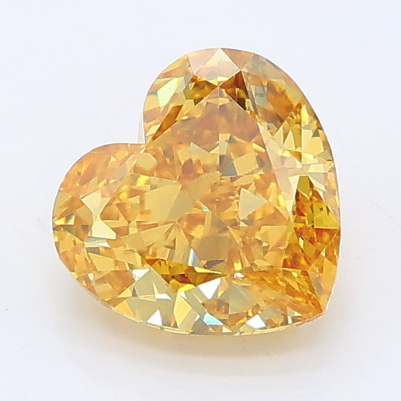 1.36 carat fancy intense yellow heart lab grown diamond VS2 clarity