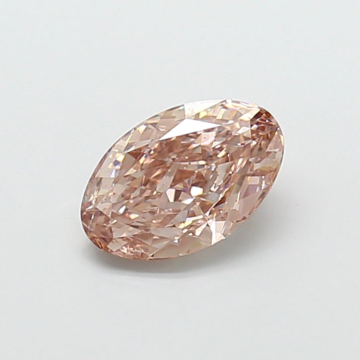 2.00 carat fancy light pinkish brown oval lab grown diamond VS1 clarity