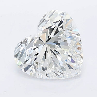 1.30 carat heart lab grown diamond E color VS1 clarity