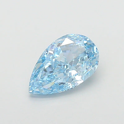 2.51 carat fancy vivid blue pear lab grown diamond VVS2 clarity