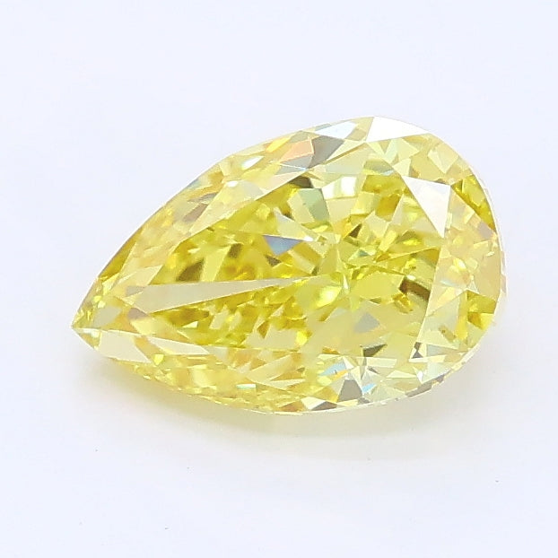 1.00 carat fancy intense yellow pear lab grown diamond VVS2 clarity
