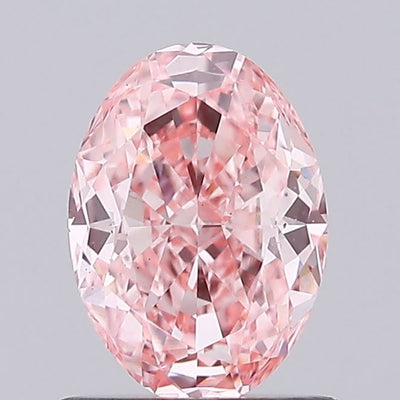 0.99 carat fancy vivid pink oval lab grown diamond VS1 clarity