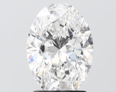 2.01 carat oval lab grown diamond E color VS2 clarity