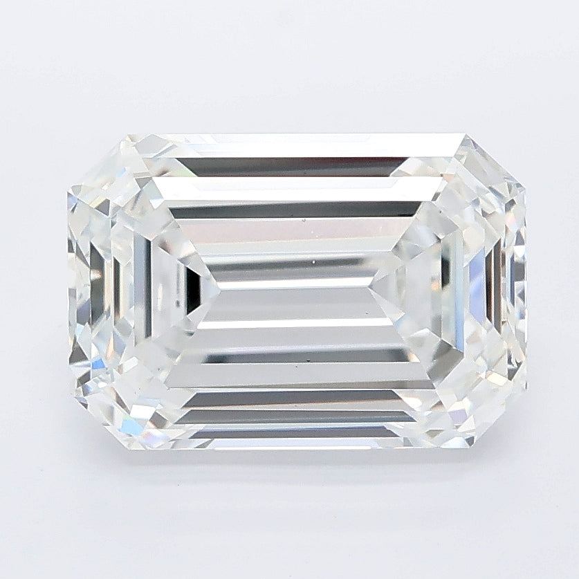 4.05 carat emerald lab grown diamond D color VS1 clarity