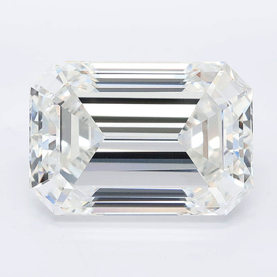 7.04 carat emerald lab grown diamond F color VVS2 clarity