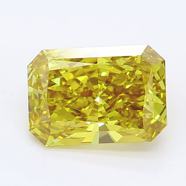 1.04 carat fancy intense yellow radiant lab grown diamond VS2 clarity