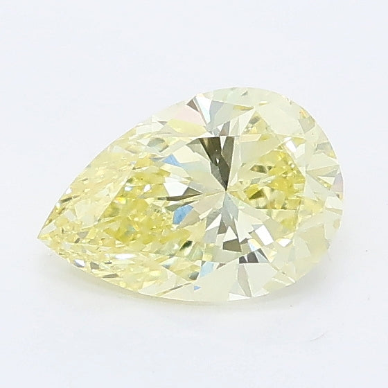 0.59 carat fancy light yellow pear lab grown diamond VS1 clarity