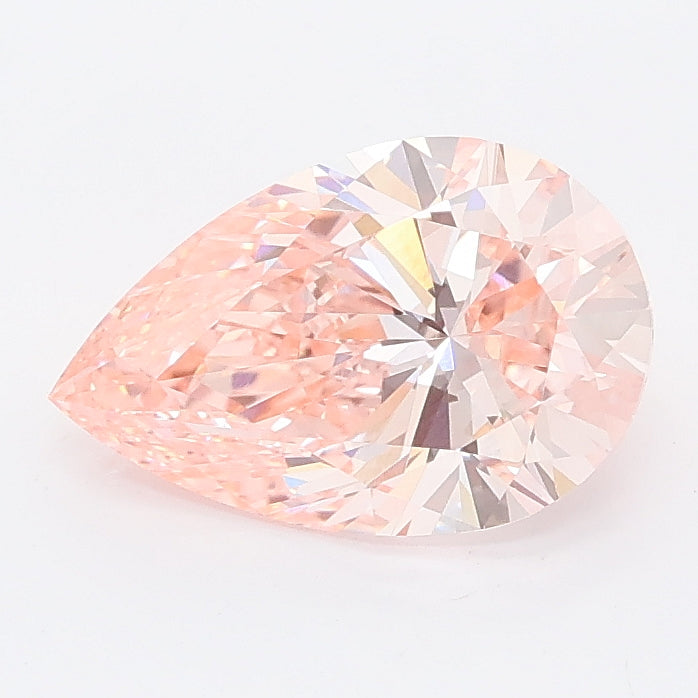 1.56 carat fancy pink pear lab grown diamond VVS2 clarity