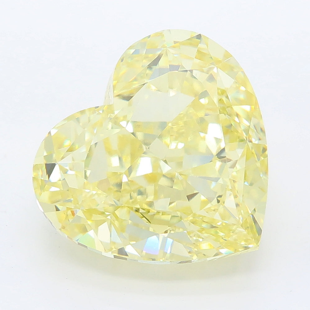8.90 carat fancy yellow heart lab grown diamond VVS2 clarity