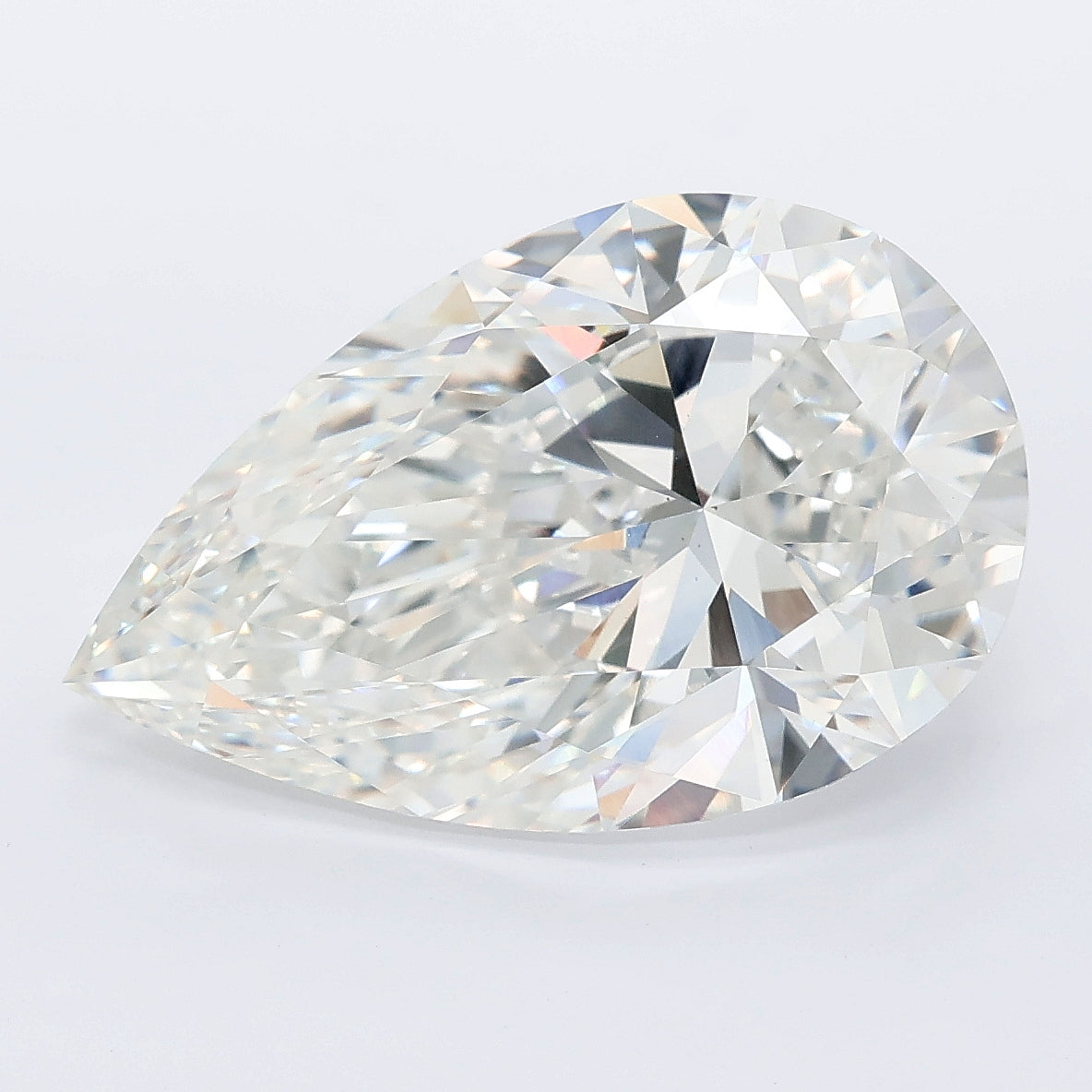7.02 carat pear lab grown diamond F color VS1 clarity