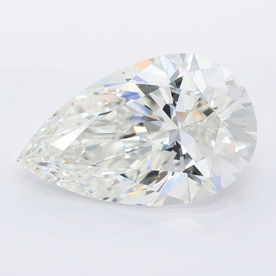 7.09 carat pear lab grown diamond F color VS1 clarity