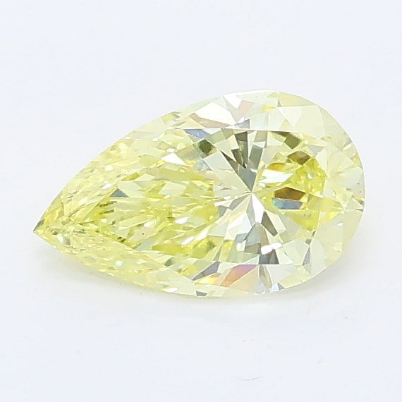 0.51 carat fancy intense yellow pear lab grown diamond VS1 clarity