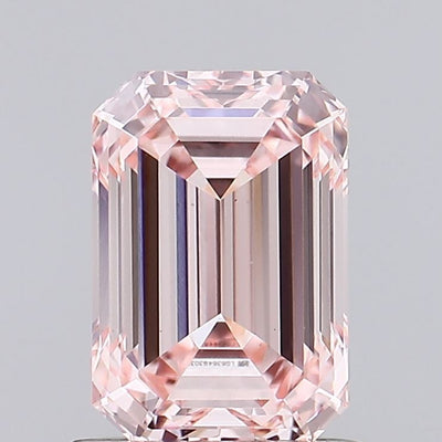 0.99 carat fancy intense pink emerald lab grown diamond VS1 clarity