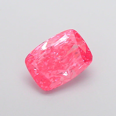 1.56 carat fancy vivid pink cushion lab grown diamond VVS2 clarity