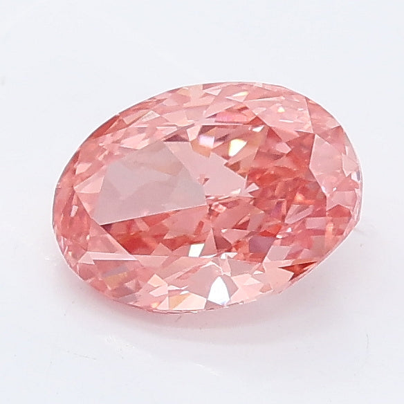 1.05 carat fancy vivid pink oval lab grown diamond VVS2 clarity