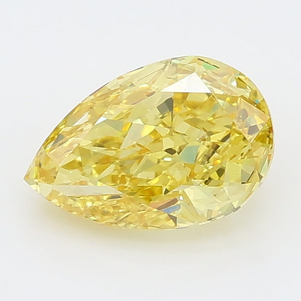 1.30 carat fancy intense yellow pear lab grown diamond VS1 clarity